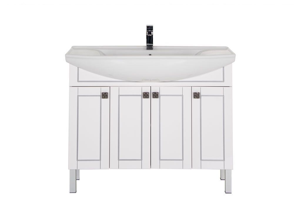 Тумба с раковиной Aquanet Честер 105 белый/серебро 0018263000183609 - Вид №2