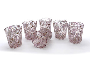 Набор из шести стаканов из муранского стекла ручной работы