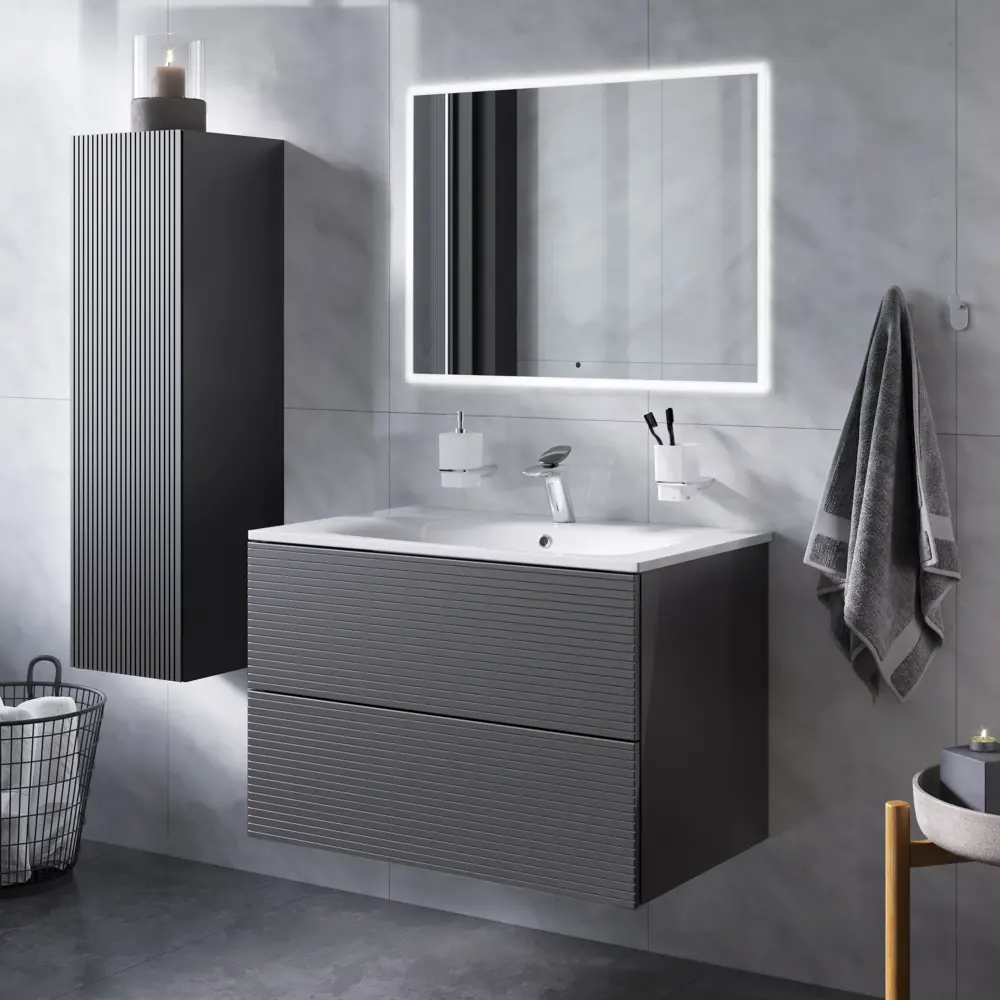 AM.PM Struktura - Подвесная тумба под раковину 60 см в цвете графит 86746449 STLM-0071205 - Вид №8