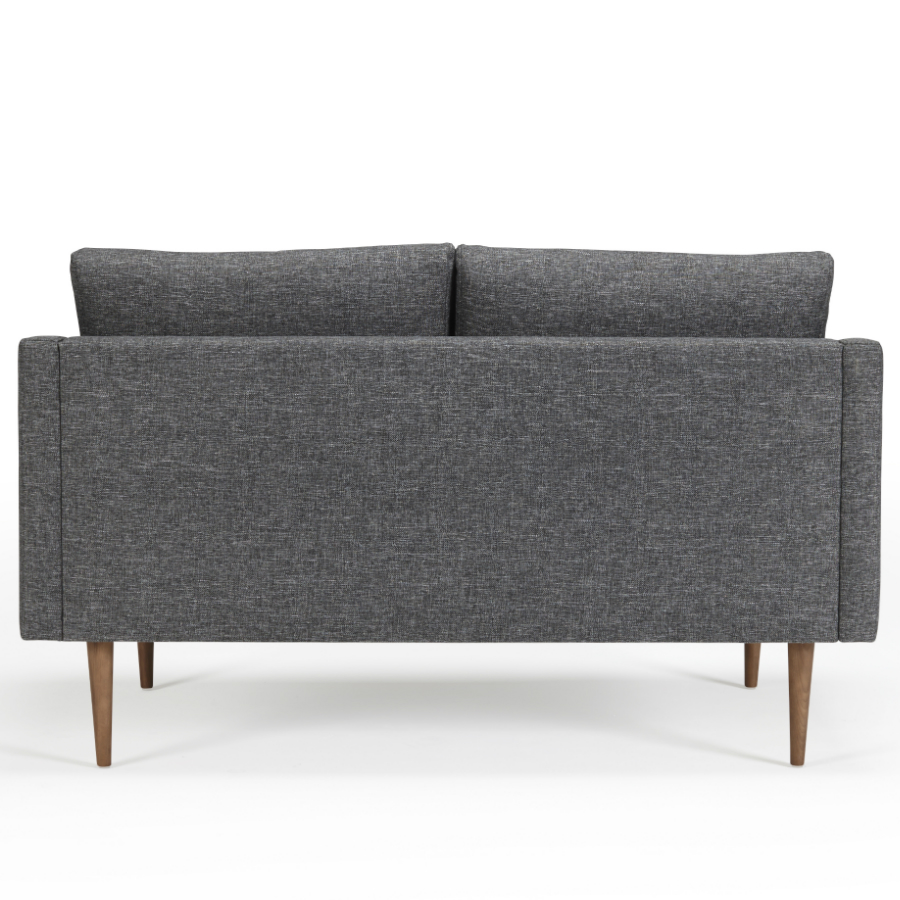 Диван двухместный Hugo с ножками из дуба/грецкого ореха, темно-серый Kragelund 37002248248 - Вид №3
