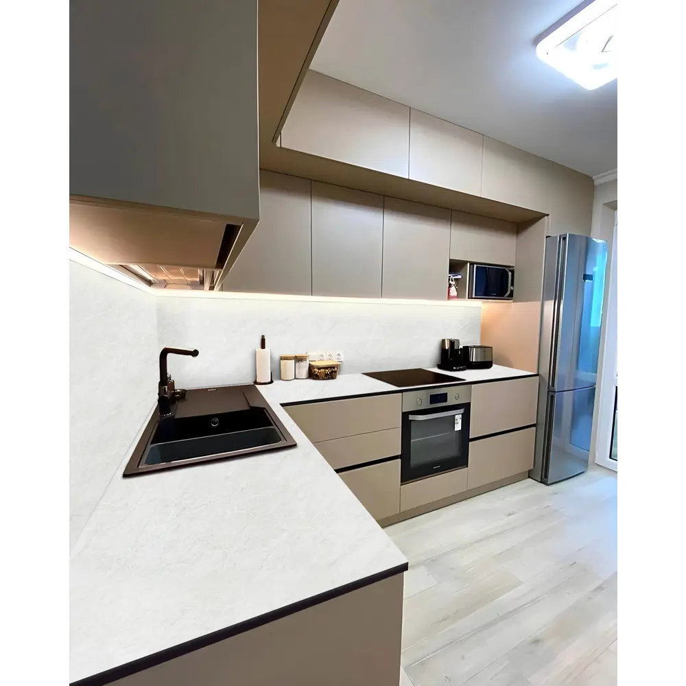 Стеновая панель для кухни Мрамор 240x60x0.4 см HPL-пластик цвет белый 89425417 STLM-2199889 Santreyd  - Вид №4