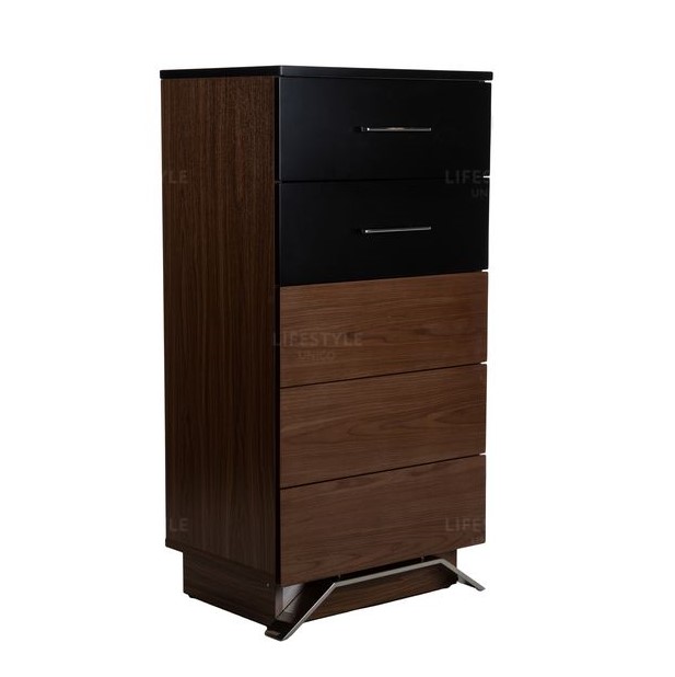 Комод высокий черный с коричневым Anytime 55 UNICO ДИЗАЙНЕРСКИЕ, КОМОДЫ ANYTIME 249566 Коричневый;орех;черный  - Вид №1