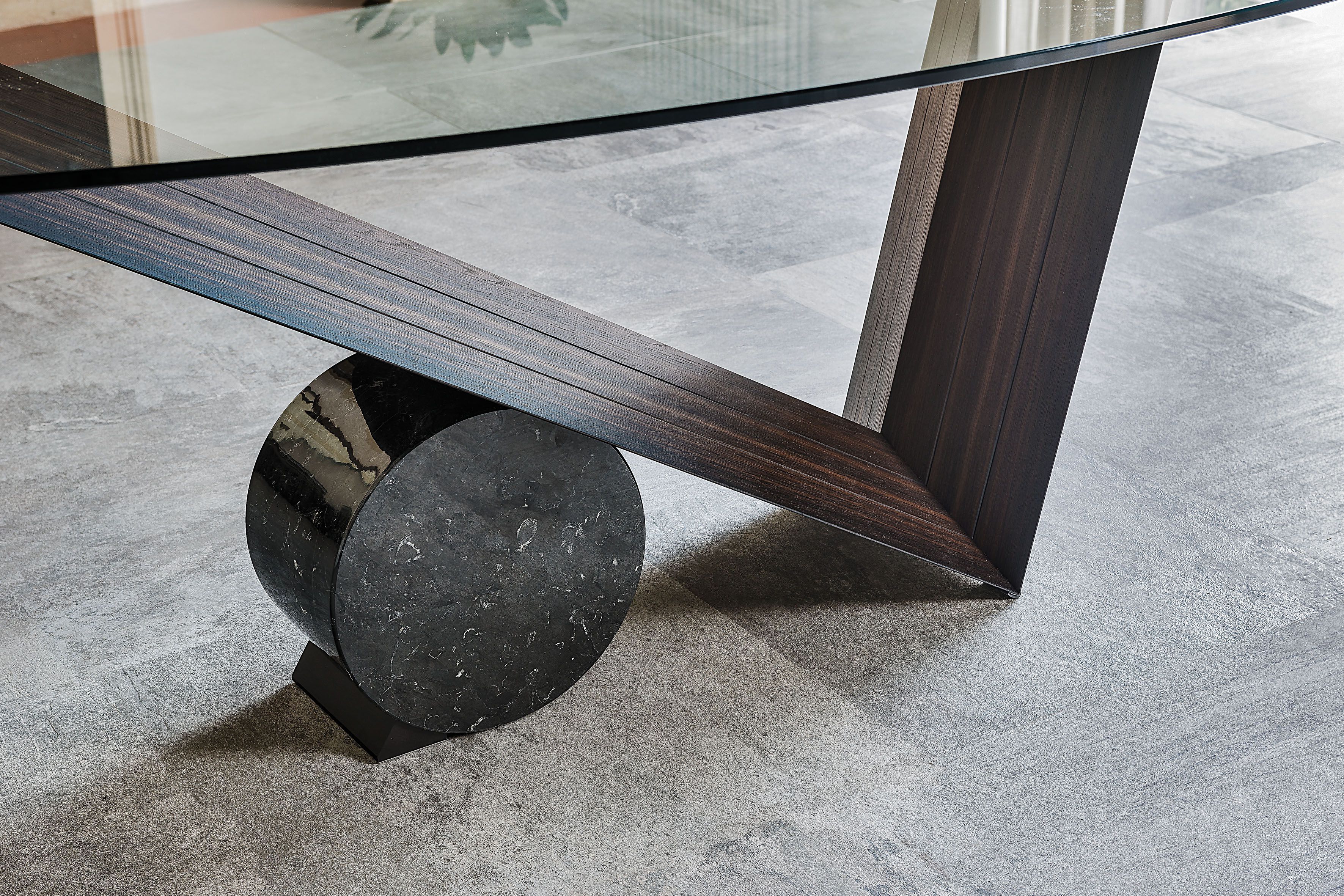 Овальный стол из дерева и стекла Cattelan italia Valentino ARCH-00047604 - Вид №4