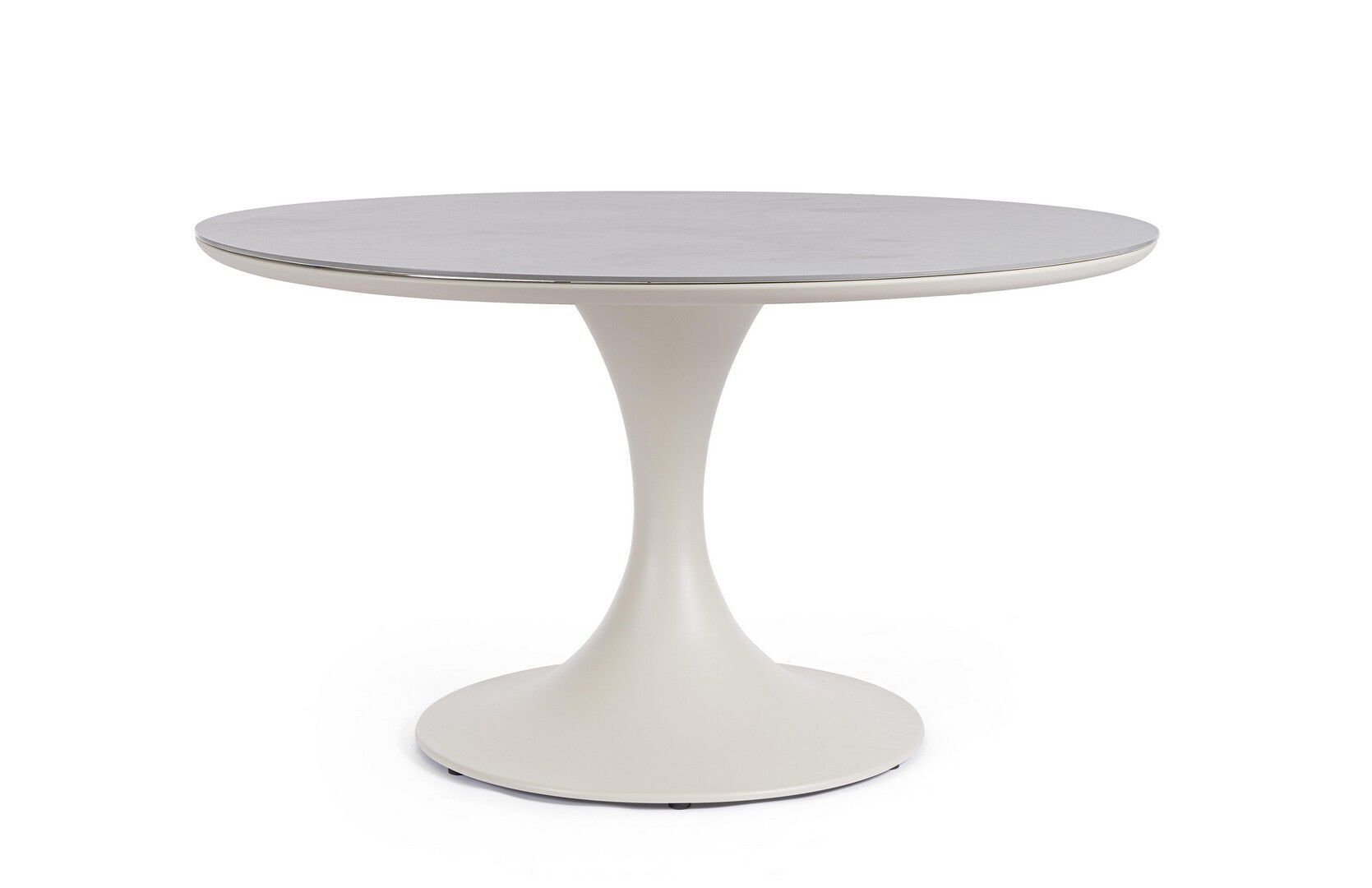 Круглый стол для сада из спеченного алюминия и камня BIZZOTTO ARNOLD ARCH-00150183 - Вид №1