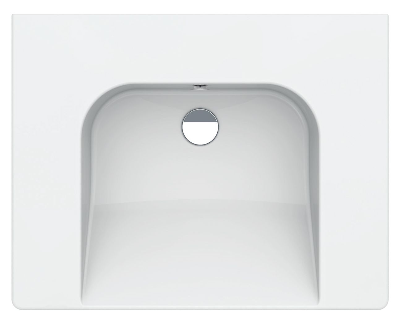 Прямоугольная керамическая подвесная раковина с переливом GSI ceramica Community ARCH-00050808 - Вид №3
