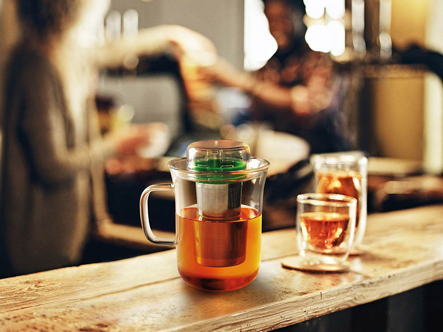 5676509GR Кружка с заварочным фильтром me cup 400 мл зеленая QDO  - Вид №1