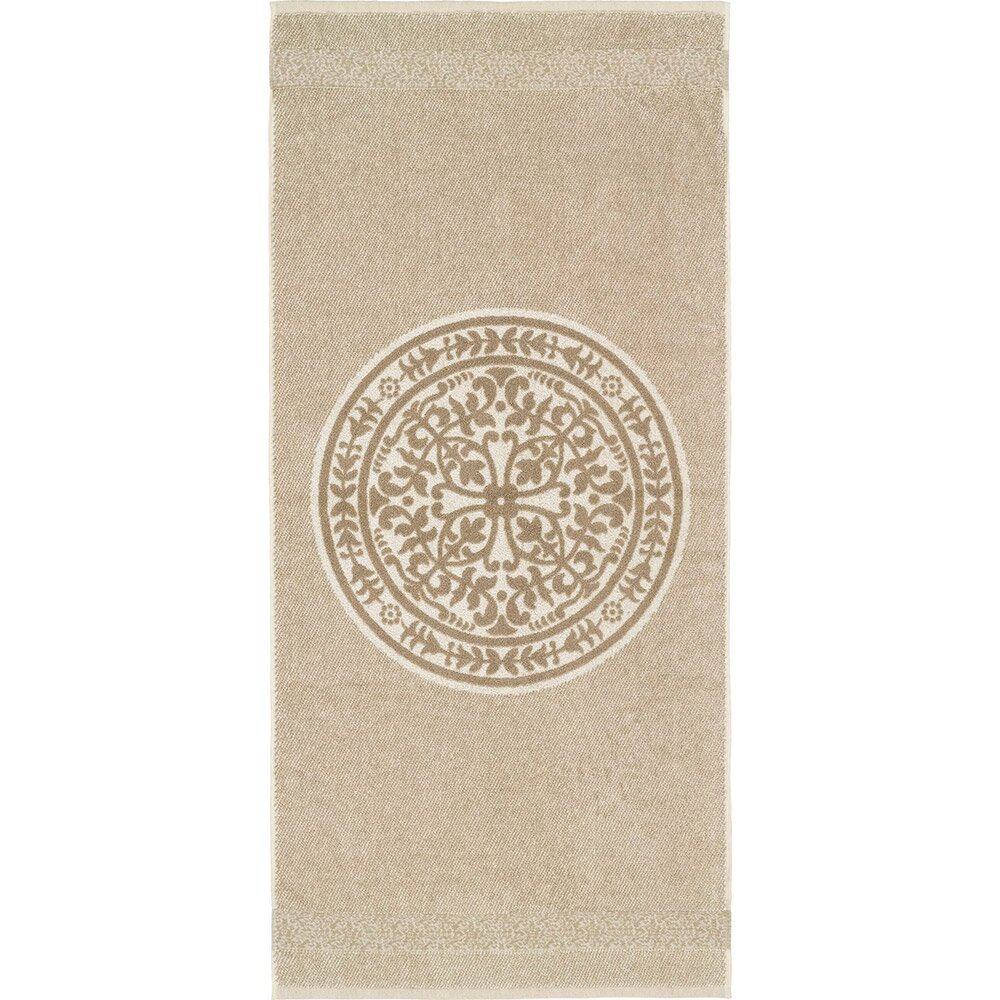 LEI_443_71_140 Полотенце 65/140 бежево-сливочный 80%хлопок 20%лен махра LEITNER Santreyd 