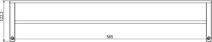 36002A Полотенцедержатель подвесной цвет хром LANGBERGER VICO - Вид №2