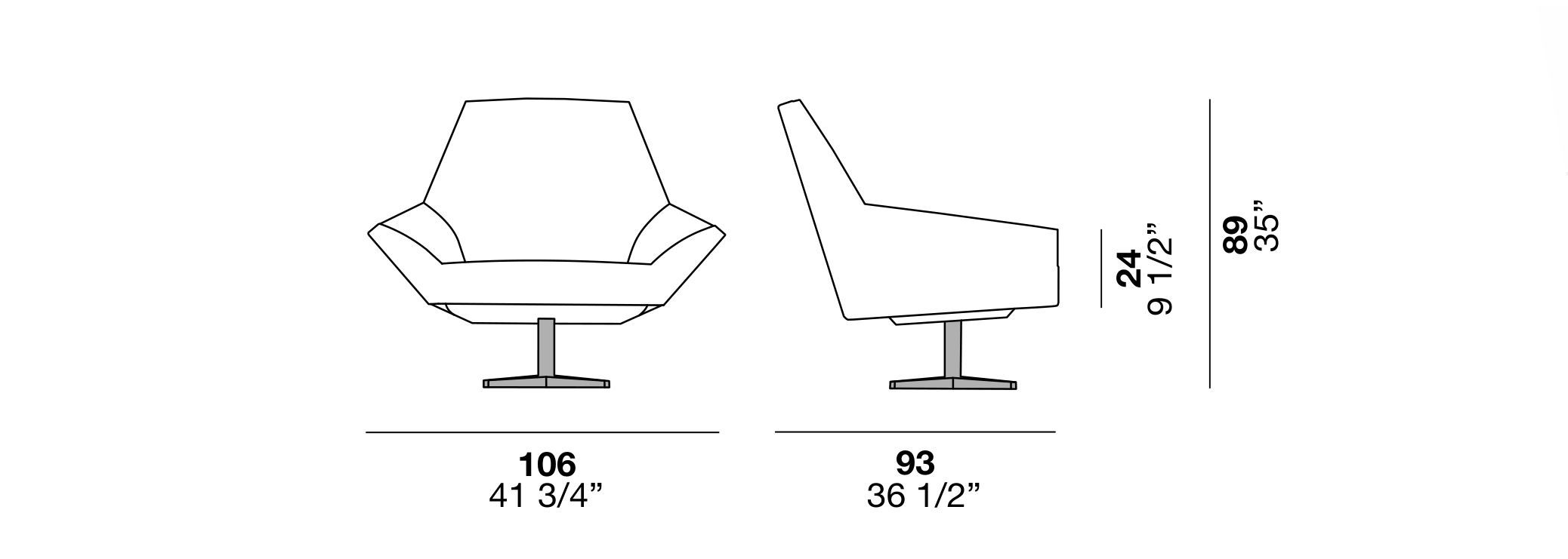 Кожаное вращающееся кресло с подлокотниками Alf DaFrè Olivia ARCH-00111702 - Вид №9