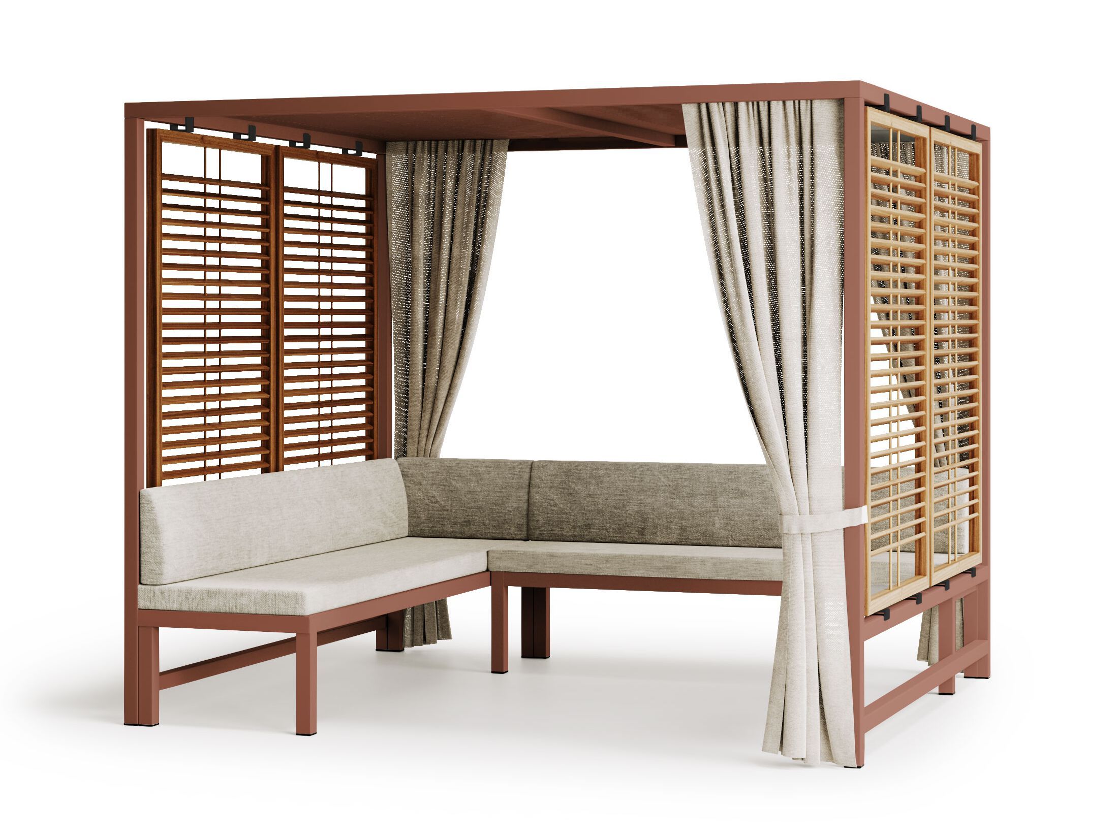 Алюминиевая беседка со скамейкой Atmosphera альков ARCH-00058328 - Вид №15