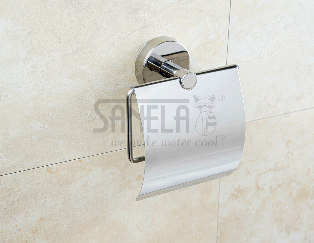 95090 Нержавеющий держатель туалетной бумаги, глянцевая поверхность SANELA  - Вид №2
