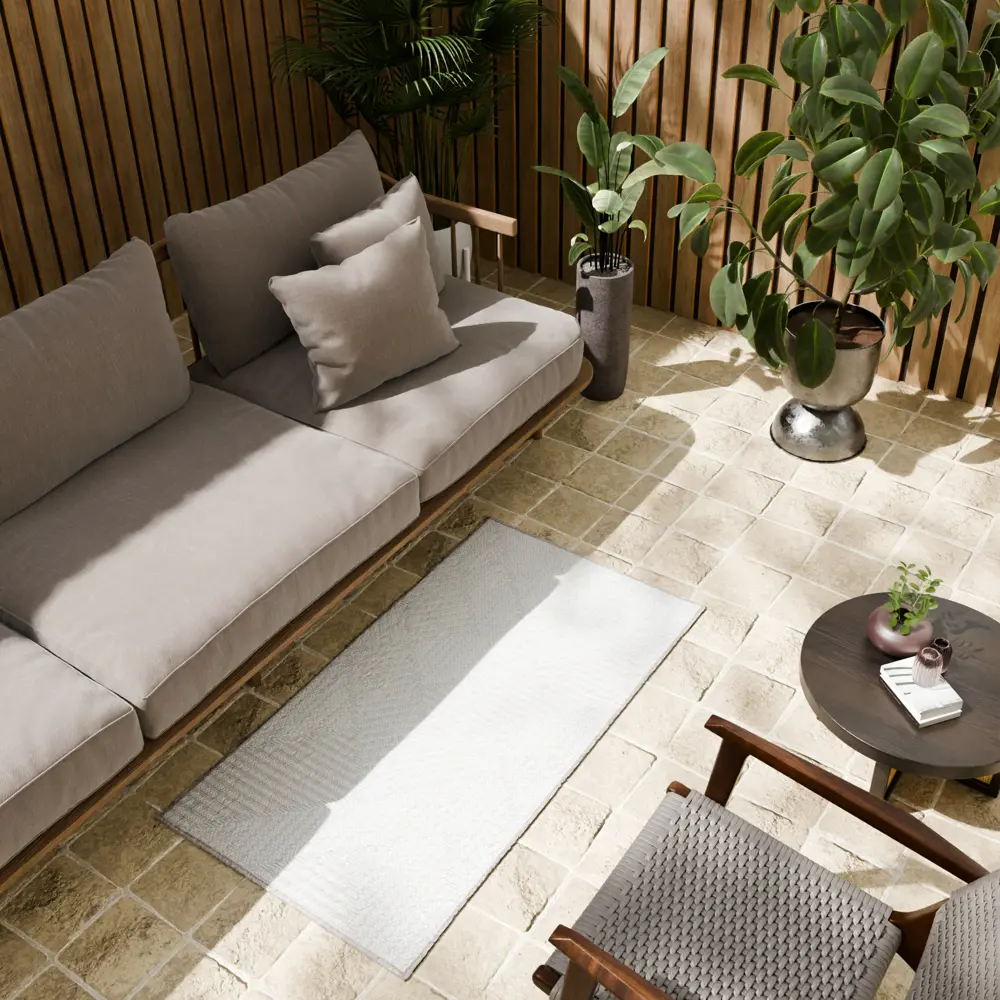 Циновка Дели 60x110 см полипропилен 84216_53311 цвет бирюзовый ROYALTAFT STLM-2061644 - Вид №6