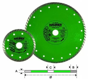 MAURER PLUS Алмазные диски для гранита, бетона и плитки