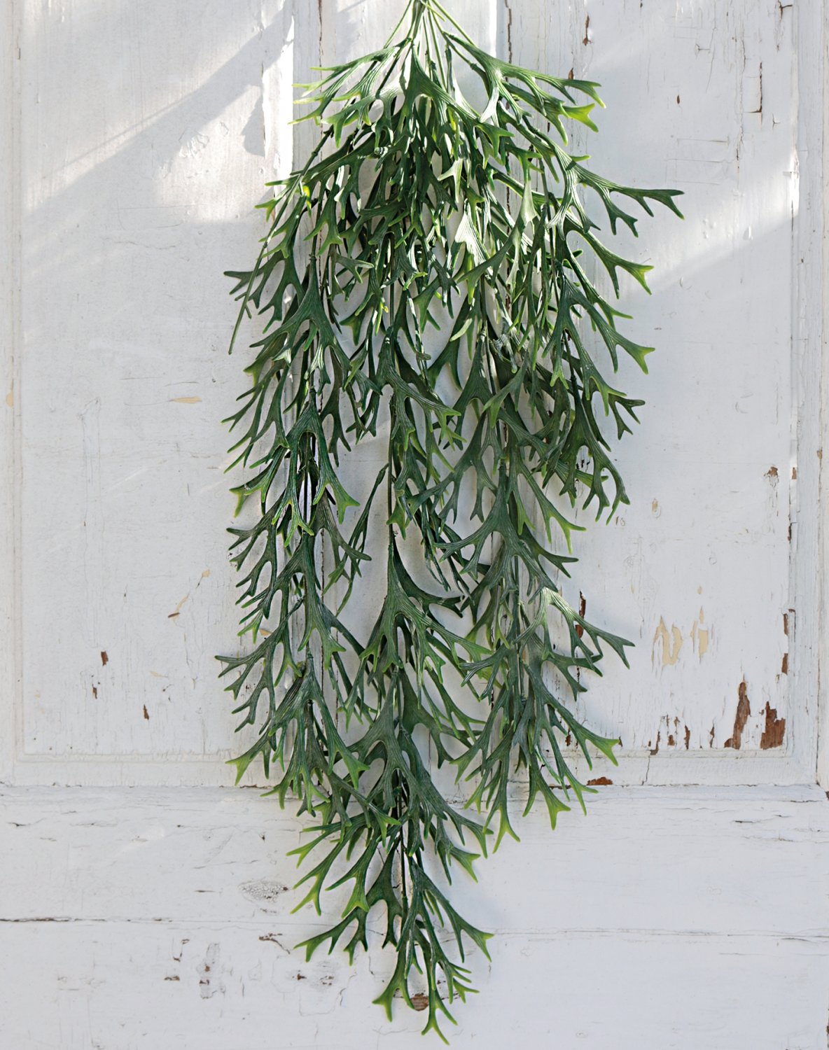 6128 809 a3 Вешалка для папоротника из искусственного рога, 74 см, зелено-серая H-andreas  - Вид №1