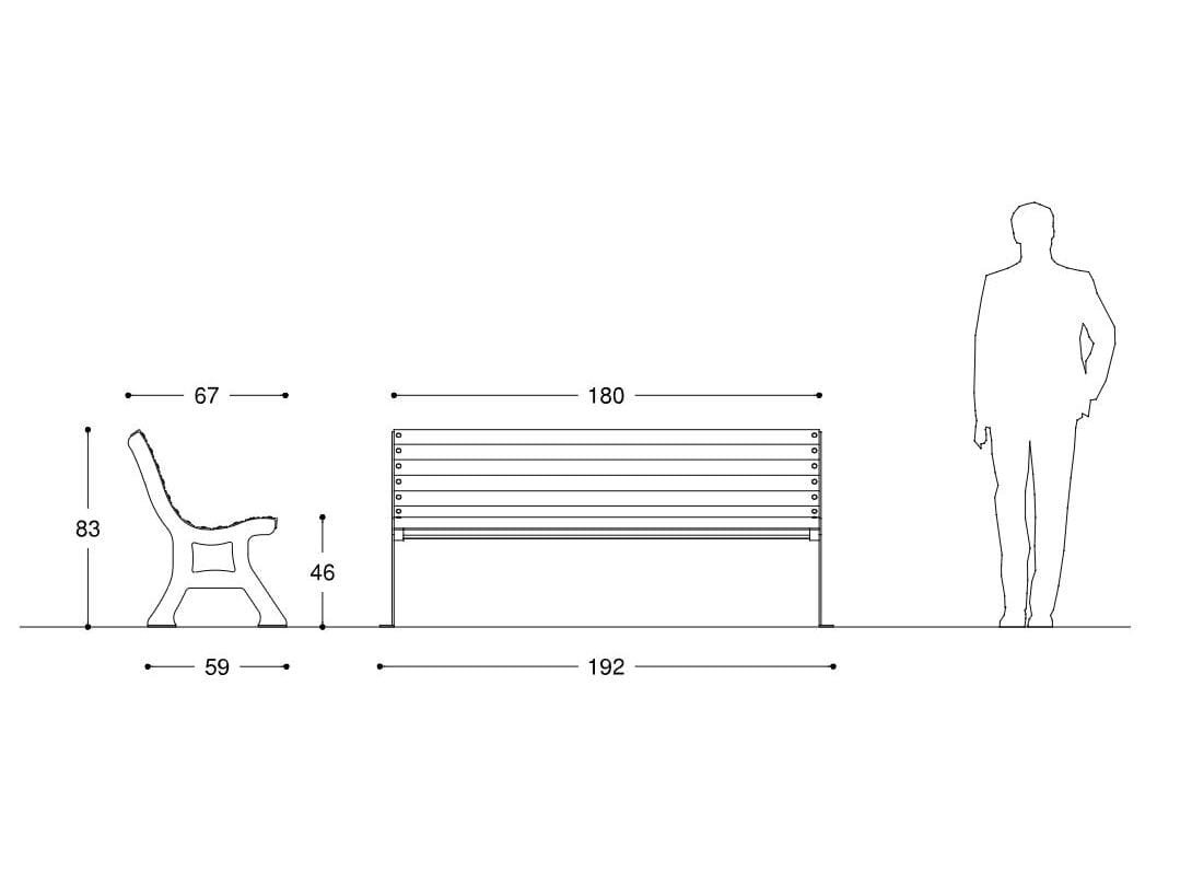 Скамья с досками из скандинавской сосны DIMCAR DEBORA ARCH-00145265 - Вид №2