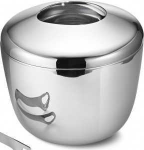 10661472 Georg Jensen Ведерко и щипцы для льда Georg Jensen "Скай" 15см Сталь нержавеющая