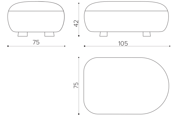 CD 75RE OUT Прямоугольный модуль 75см True Design Code Out  - Вид №1