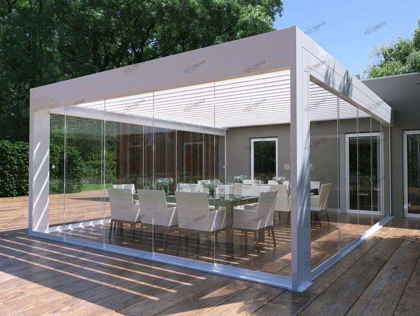 MV Living Отдельностоящая алюминиевая пергола с регулируемыми жалюзи Bioclimatiche sun-id-1397812