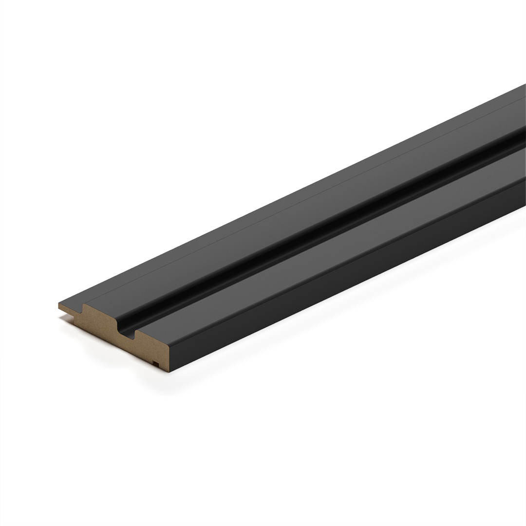 Профиль Финиш МДФ Stella Beats De Luxe Black Lead 2700x77x16 (упак.4шт.) STSR-209