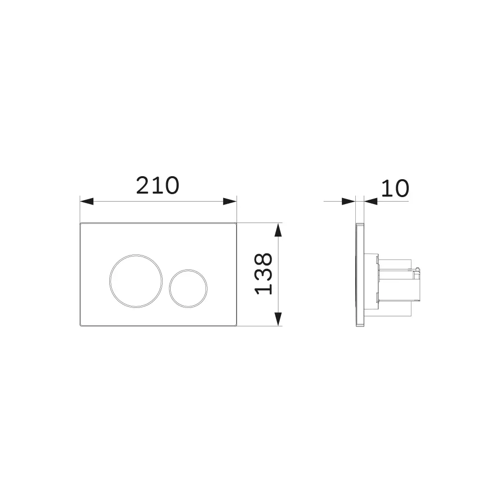 Комплект инсталляции AM.PM Tech с безободковым унитазом AM.PM Force клавиша AM.PM Tech L хром STLM-2150281 - Вид №7
