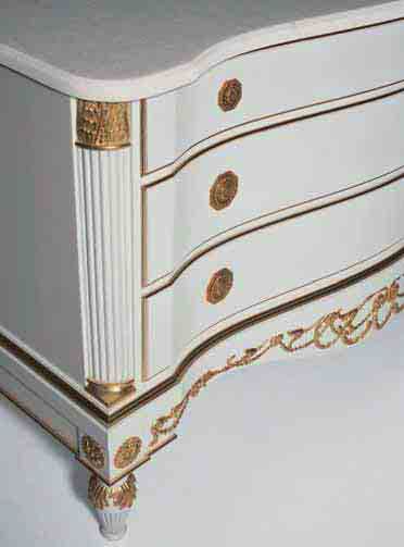 Лакированная тумбочка с мраморной столешницей OAK Галерея ARCH-00061207 - Вид №1