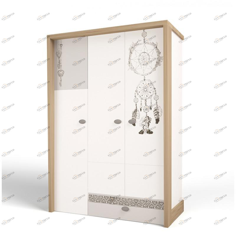 Шкаф угловой ABC-KING , гармошка MIX Ловец снов правый 4631148108622