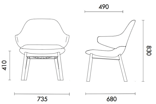 Grado Design Кресло из ткани с подлокотниками Hug sun-id-1403880 - Вид №6
