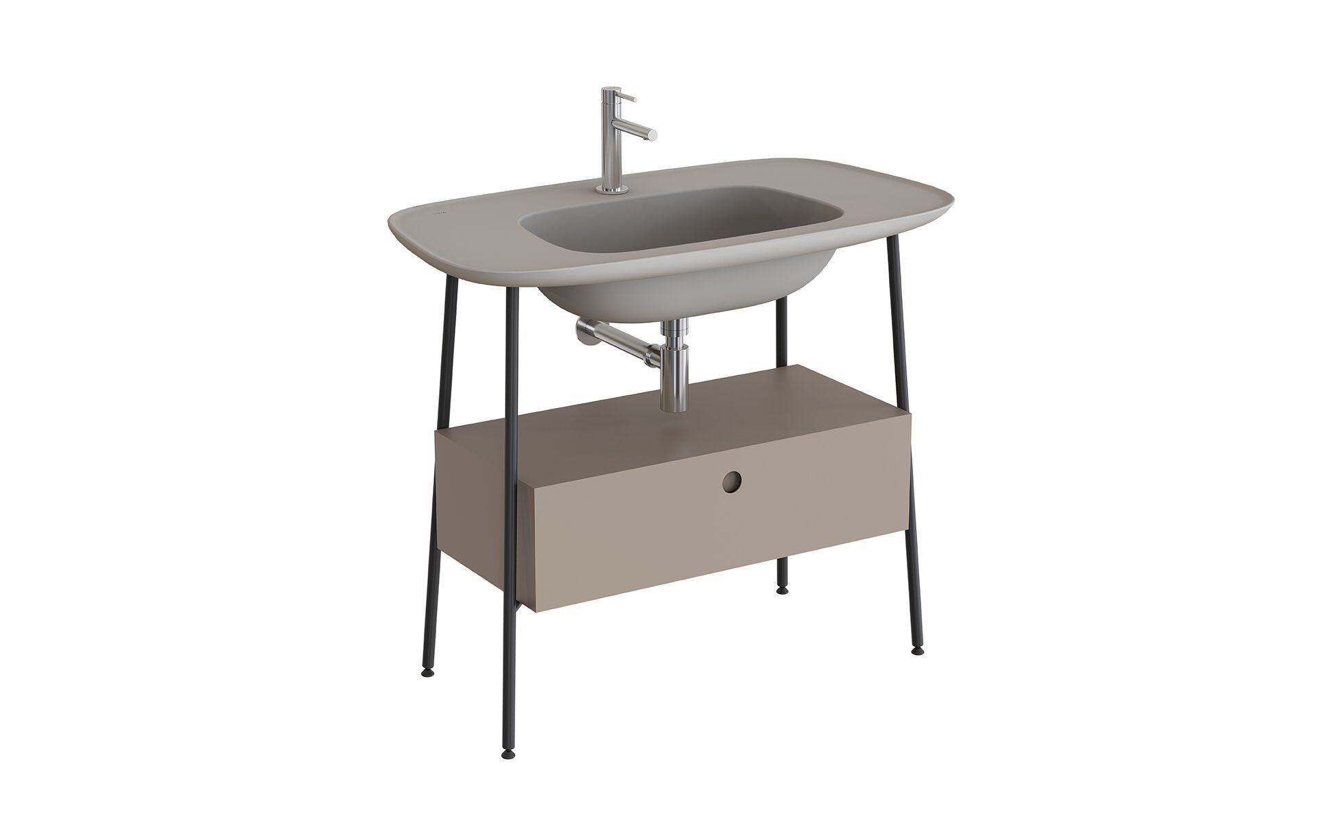 Напольный умывальник со встроенным умывальником VitrA Bathrooms Plural ARCH-00137017 - Вид №3