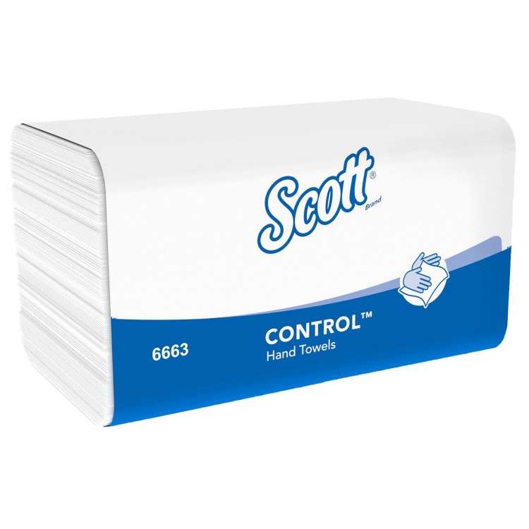 6663 Kimberly Clark Полотенца бумажные листовые Kimberly Clark Scott Perfomance 6663 Z-сложения 1-слойные 12 пачек по 212 листов  - Вид №1