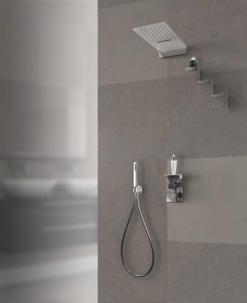 tender rain Настенная душевая лейка из нержавеющей стали с 2 струями и хромотерапией Estante 2t 450 0 - Вид №1