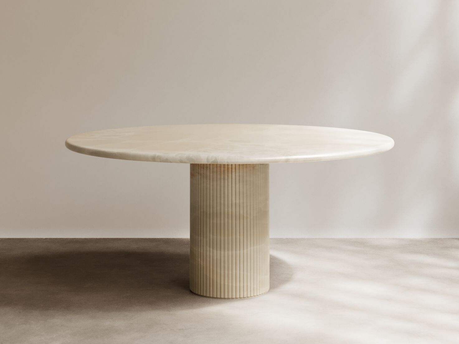 Круглый обеденный стол из оникса Paloma Editions время ARCH-00141788 - Вид №1