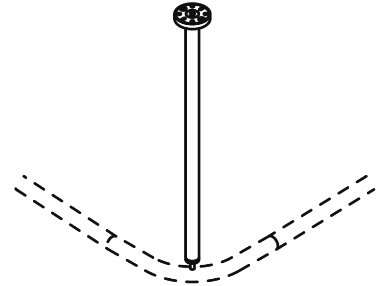 900.34.00340 потолочная подвеска HEWI System 900 - Вид №3