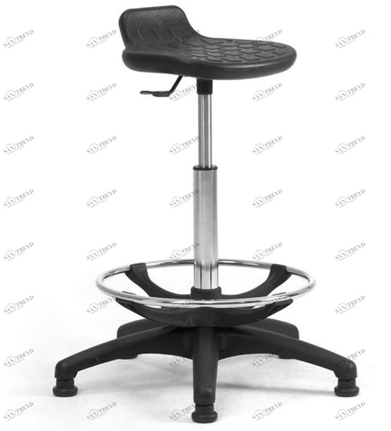 Leyform Регулируемый по высоте офисный стул из полиуретана с подставкой для ног  0800pu 