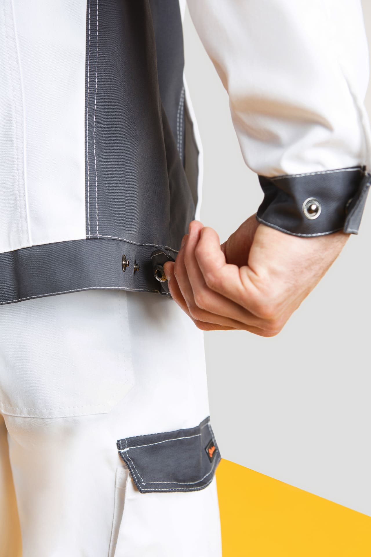 4974829 Костюм  NEW белый графит STATUS  Летняя спецодежда  размер 56-58/170-176  - Вид №12