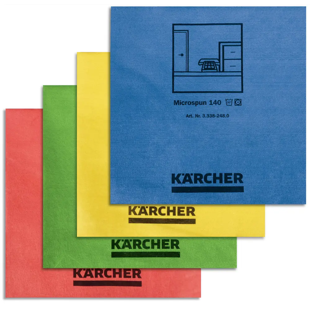 Салфетка для уборки Karcher Microspun микроволокно цвет синий 10 шт Santreyd STLM-2131445 - Вид №1