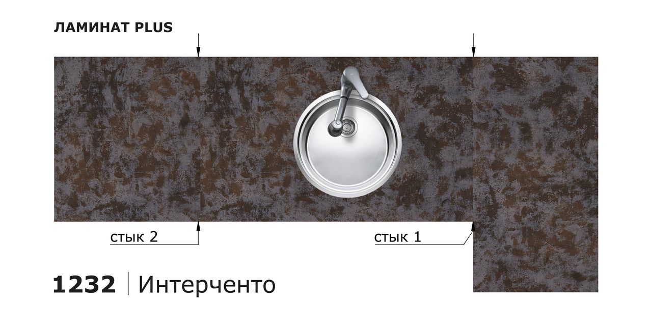Столешницы для кухни - Интерченто LIGRON LIST448 1232 - Вид №3