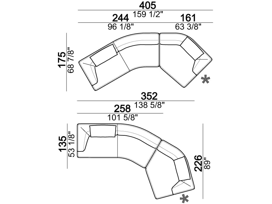 3-местный тканевый секционный диван Arketipo Starman ARCH-00099910 - Вид №32