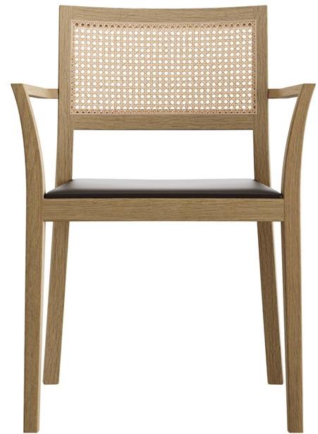 horgenglarus Штабелируемый стул из массива дерева с подлокотниками  6-596a  - Вид №1