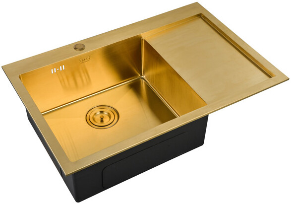 Мойка кухонная ZorG Inox R SZR-7851-L BRONZE из нержавеющей стали, бронза