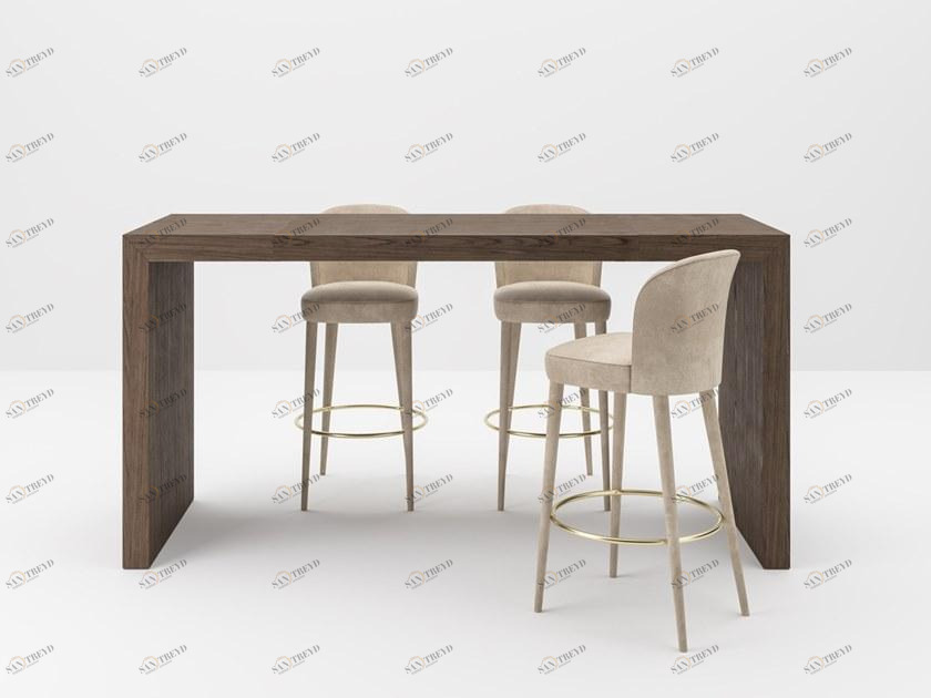 PROF Стол для совещаний из дерева прямоугольной формы высокий Block 2.0 sun-id-1490847