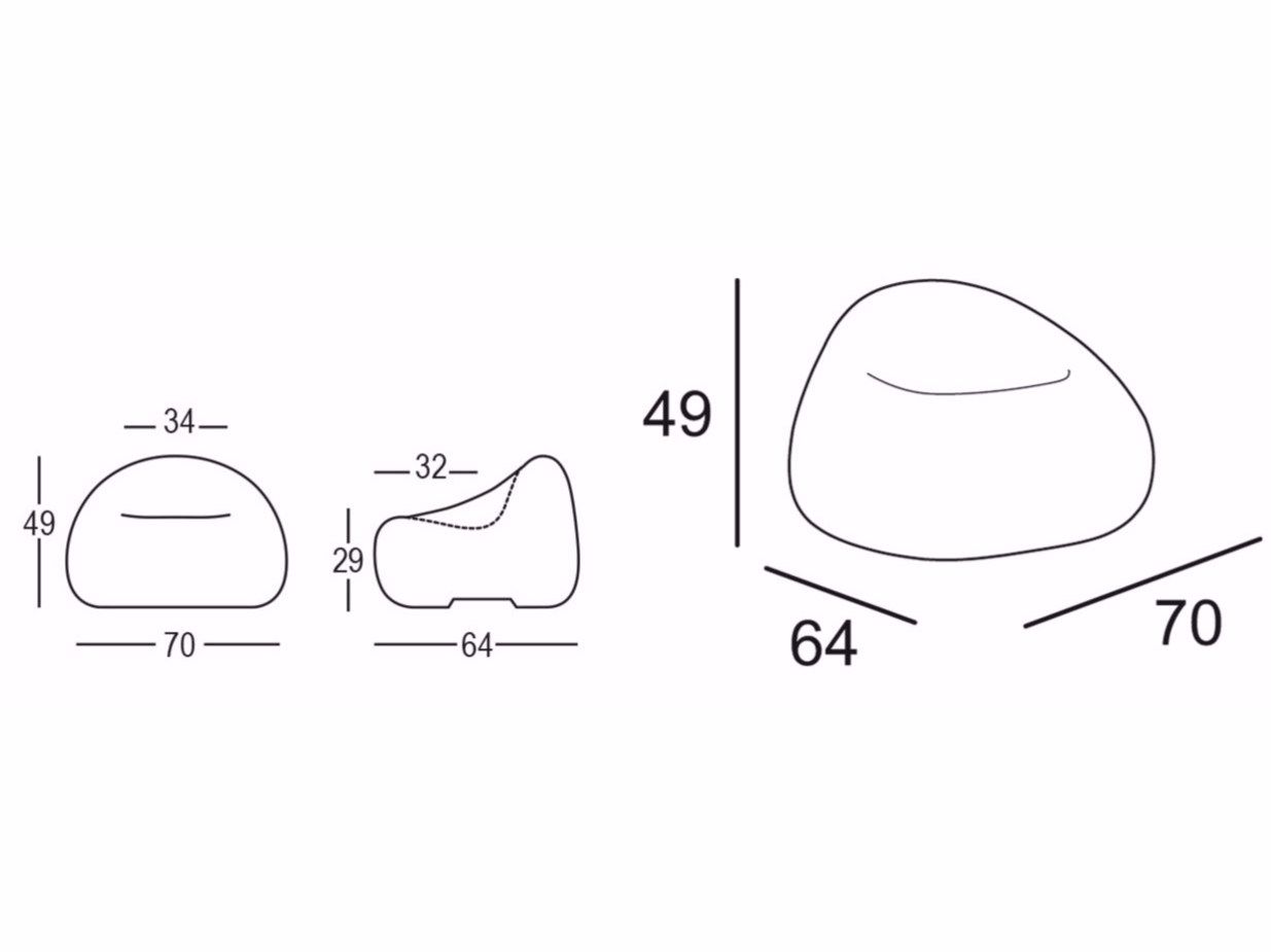 Кресло из полиэтилена PLUST Gumball Junior ARCH-00098454 - Вид №15