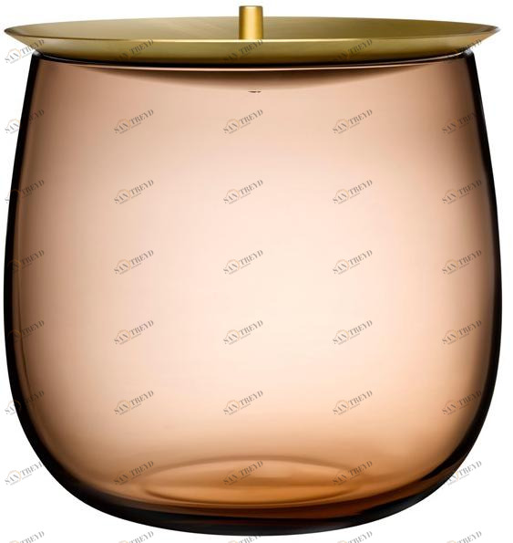 Хрустальный контейнер с латунной крышкой Beret Santreyd sun-id-1482285