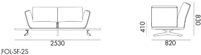 Grado Design 2-местный тканевый диван  Fol-sf-2s  - Вид №6