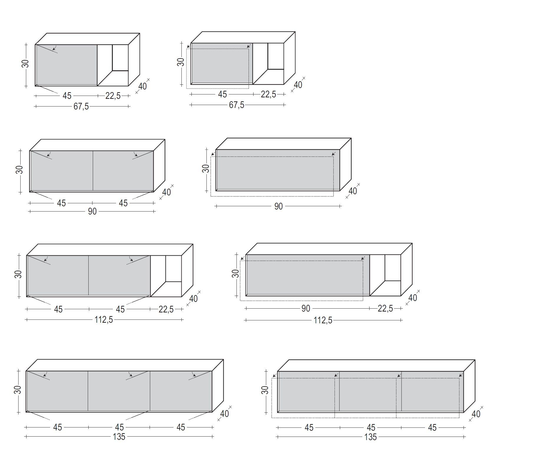 Подвесной туалетный столик из листового металла с дверцами Moab Zero20 ARCH-00133463 - Вид №18