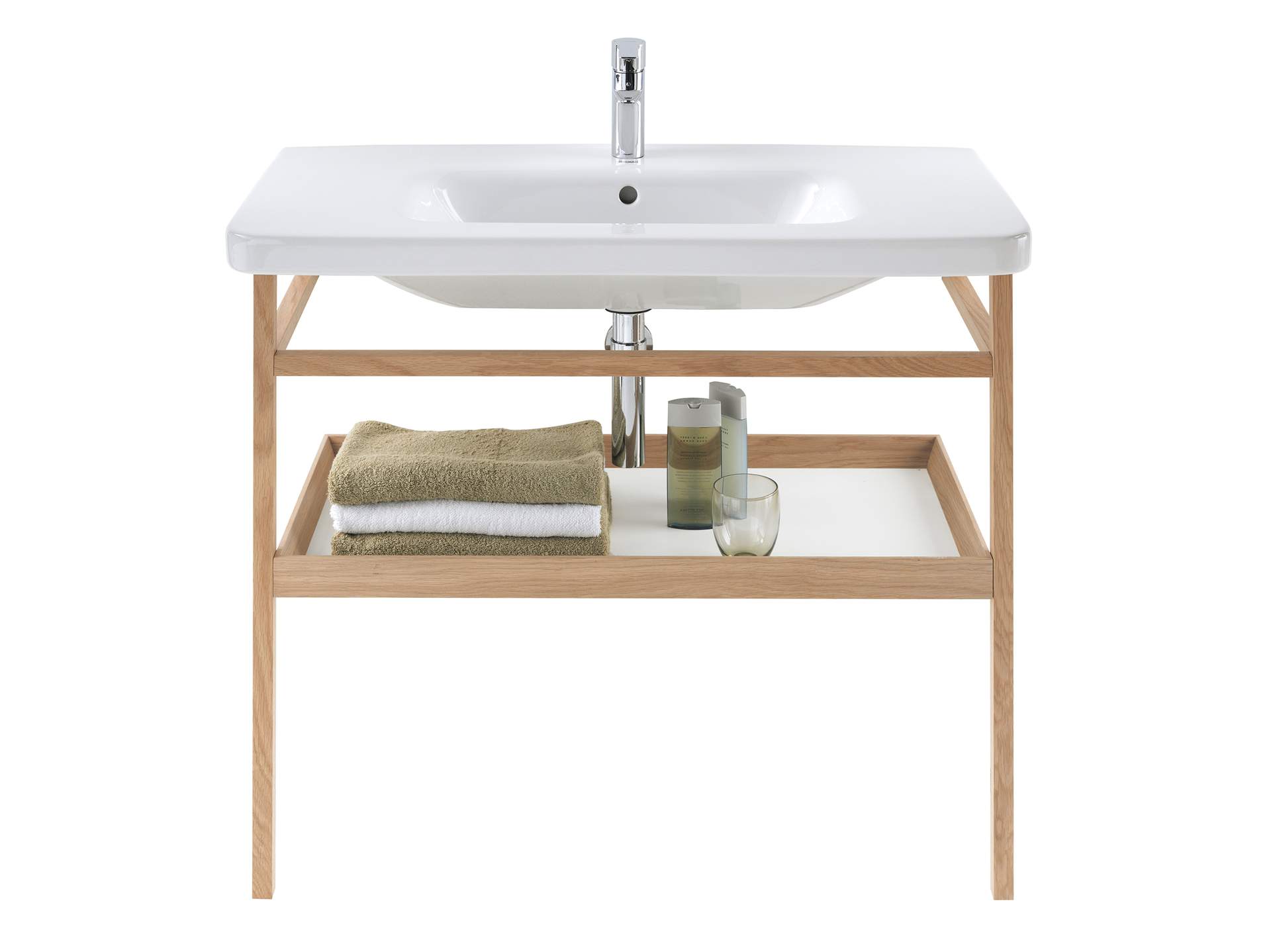 DS988400707 DuraStyle Мебельные аксессуары - полотенцедержатель с полочкой Бетонно-серый матовый декор Duravit - Вид №3