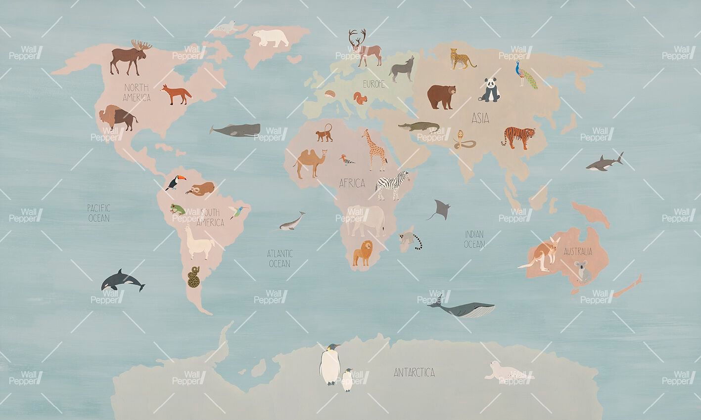 Carta da parati PVC free, eco-friendly, lavabile WallPepper IN GIRO PER IL MONDO ARCH-00106033 - Вид №1