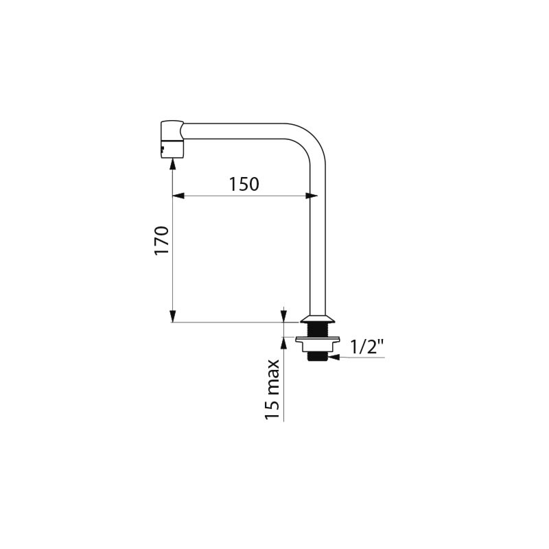 204001 Фиксированный излив-трубка DELABIE  - Вид №1