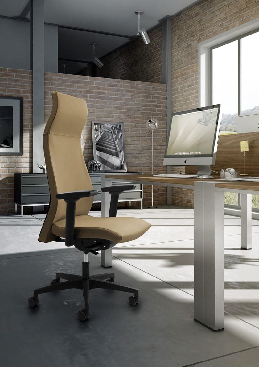 Leyform Поворотное офисное кресло из кожи с подлокотниками sun-id-1502125 - Вид №3