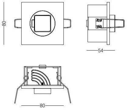 PURALUCE Регулируемый встраиваемый светодиодный светильник из алюминия Pixel sun-id-1482347 - Вид №3