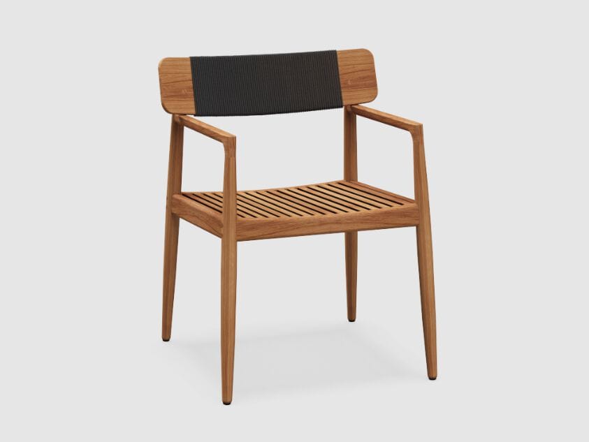 Стул для сада из тикового дерева с подлокотниками Gloster арки ARCH-00132433 - Вид №1